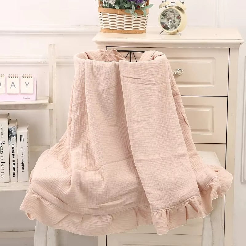 Cotton Ruffle Blanket