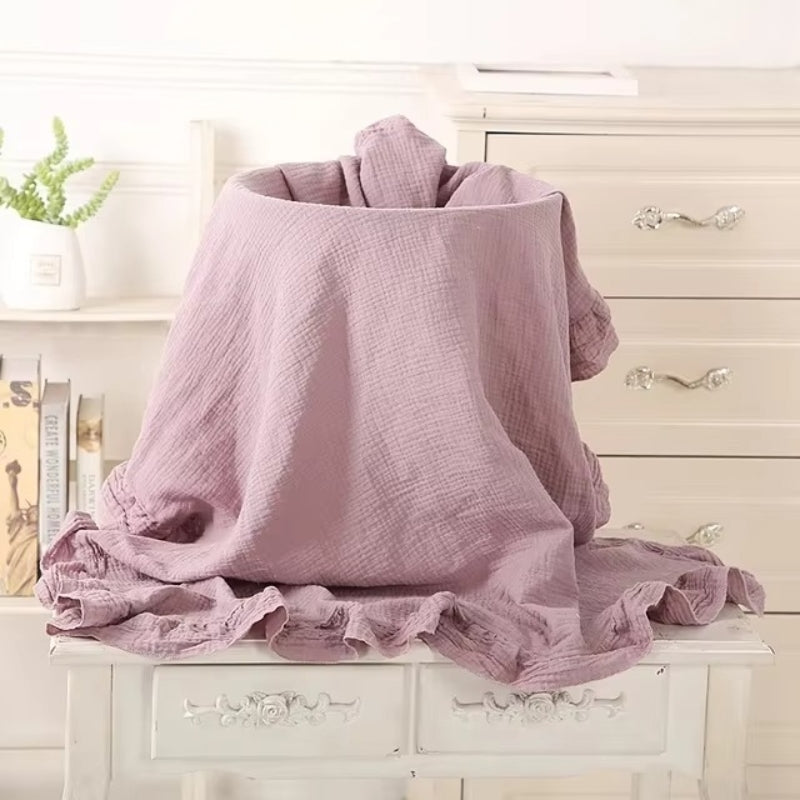 Cotton Ruffle Blanket